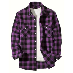 Plaid Flannel Shirt – High Street Casual Long Sleeve Top