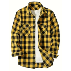 Plaid Flannel Shirt – High Street Casual Long Sleeve Top