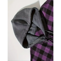 Plaid Hooded Sweatshirt – Casual Zip-Up Hoodie Jacket