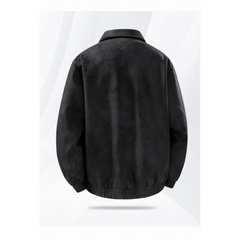American Retro Lapel Jacket – Loose-Fit PU Leather Coat