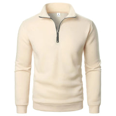 Quarter Zip Mock Neck Sweater | Slim Fit Lightweight Knit
