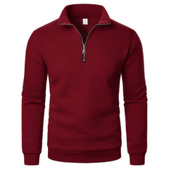 Quarter Zip Mock Neck Sweater | Slim Fit Lightweight Knit