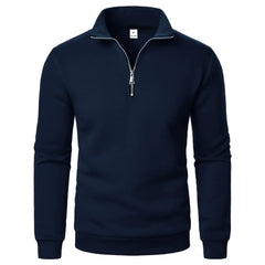 Quarter Zip Mock Neck Sweater | Slim Fit Lightweight Knit
