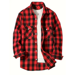 Plaid Flannel Shirt – High Street Casual Long Sleeve Top