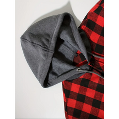 Plaid Hooded Sweatshirt – Casual Zip-Up Hoodie Jacket