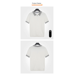 Color Block Knit Polo Shirt | Slim Fit Lapel Collar