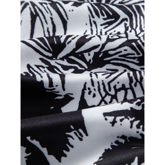 Palm Print Shirt & Striped Swim Shorts Set – Summer Outfit