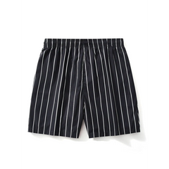 Palm Print Shirt & Striped Swim Shorts Set – Summer Outfit